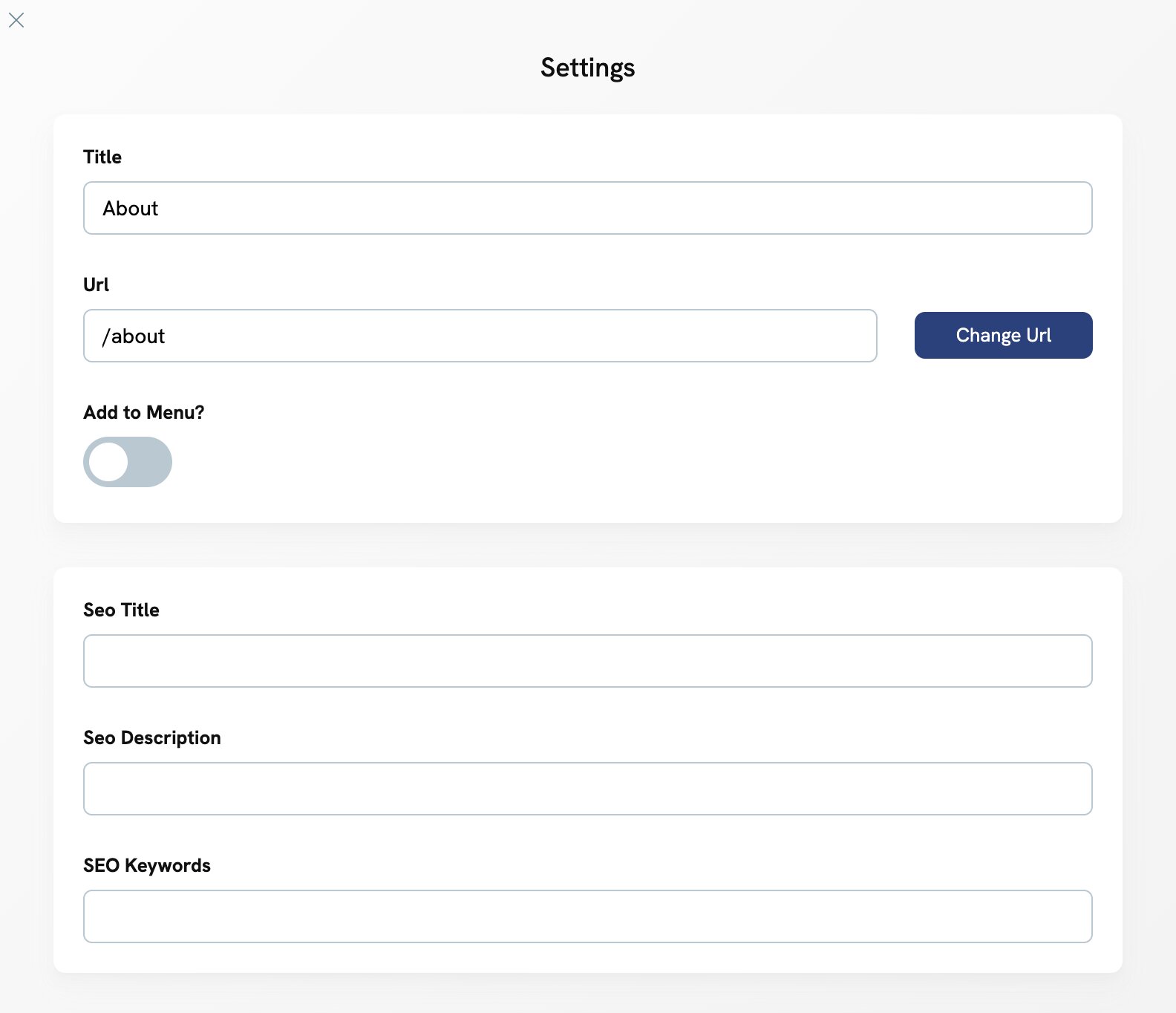 Page-specific SEO keywords - Portfoliobox