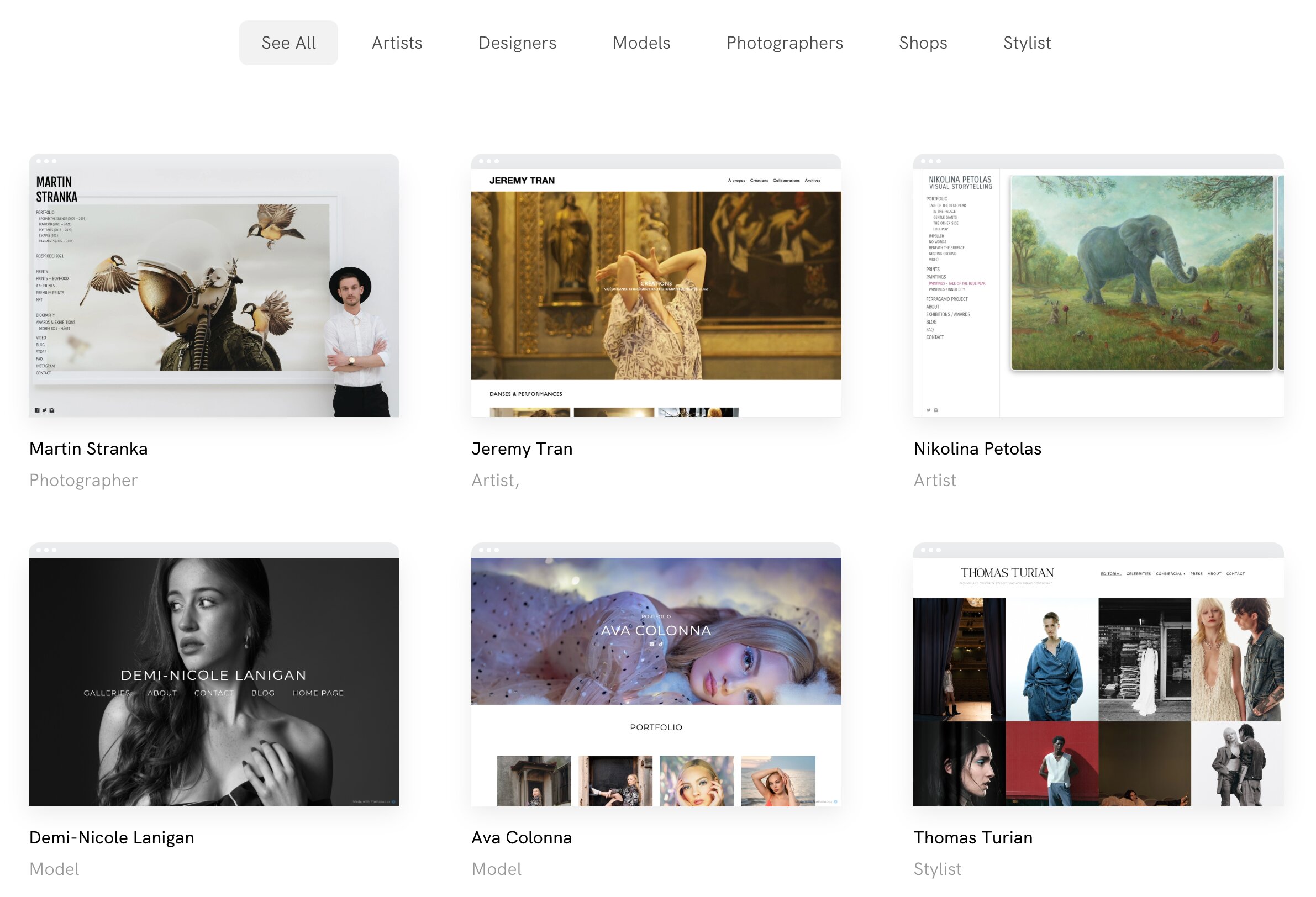 Explore some of the best portfolio examples created with Portfoliobox