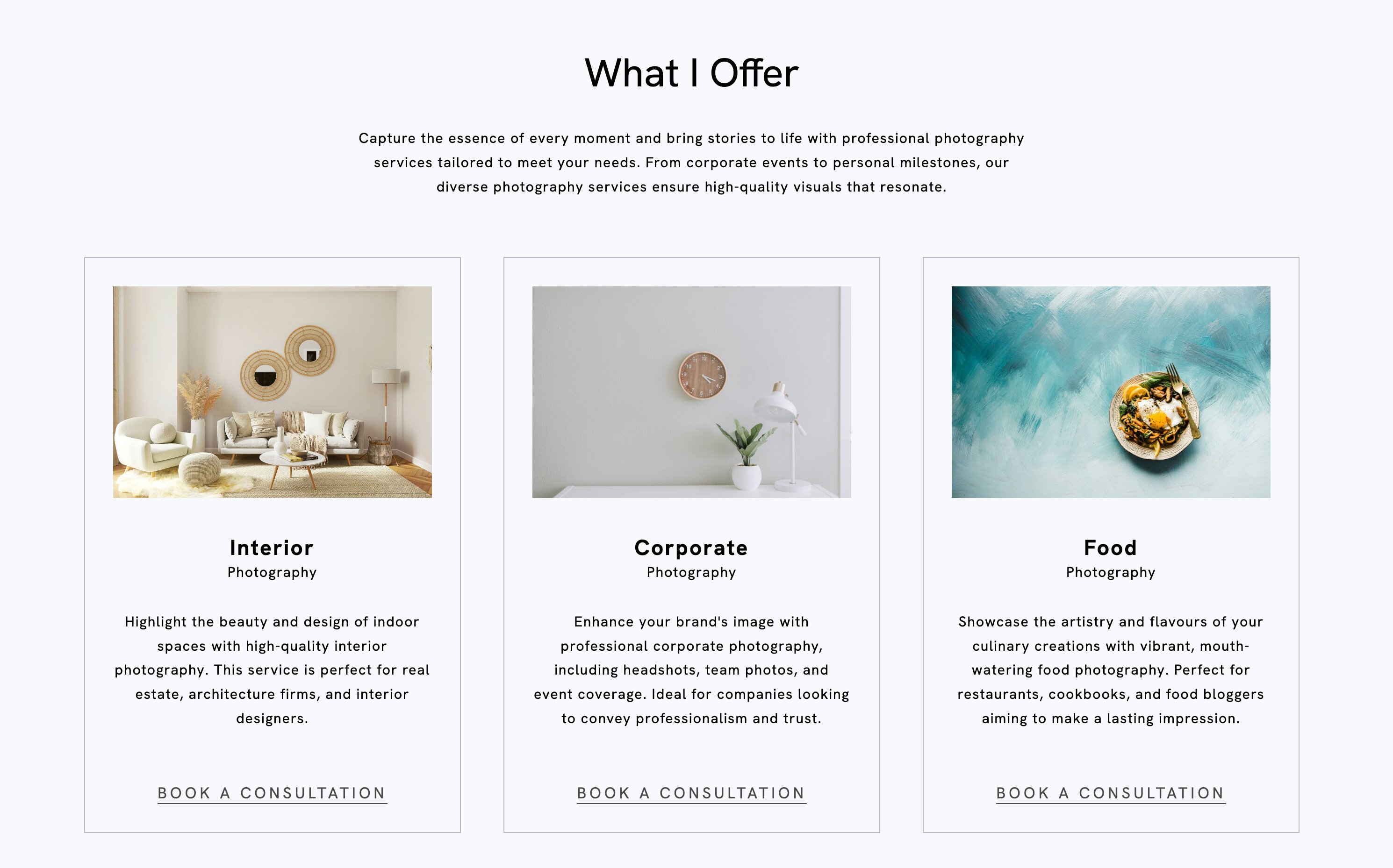 Services Pages Template Portfoliobox