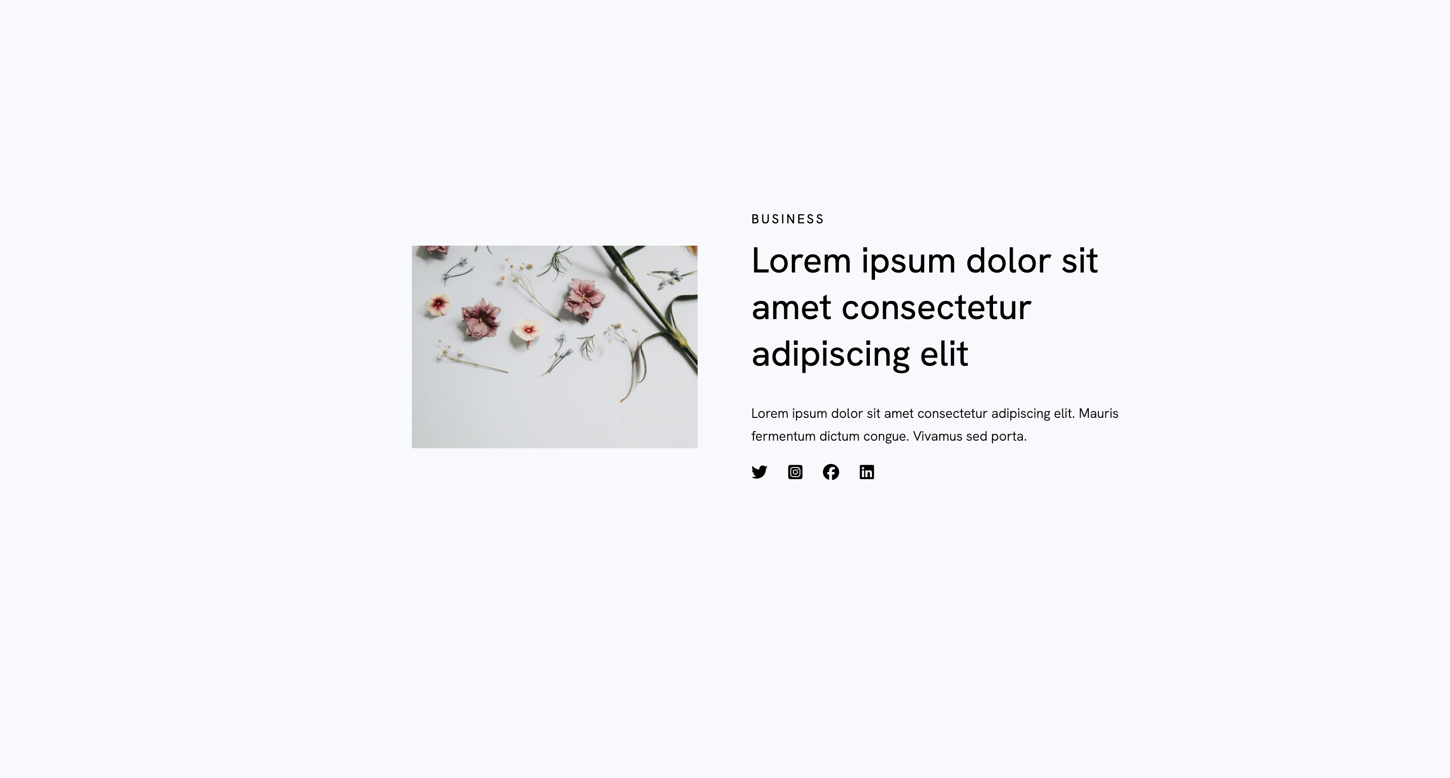 Small Image Text Template - Portfoliobox