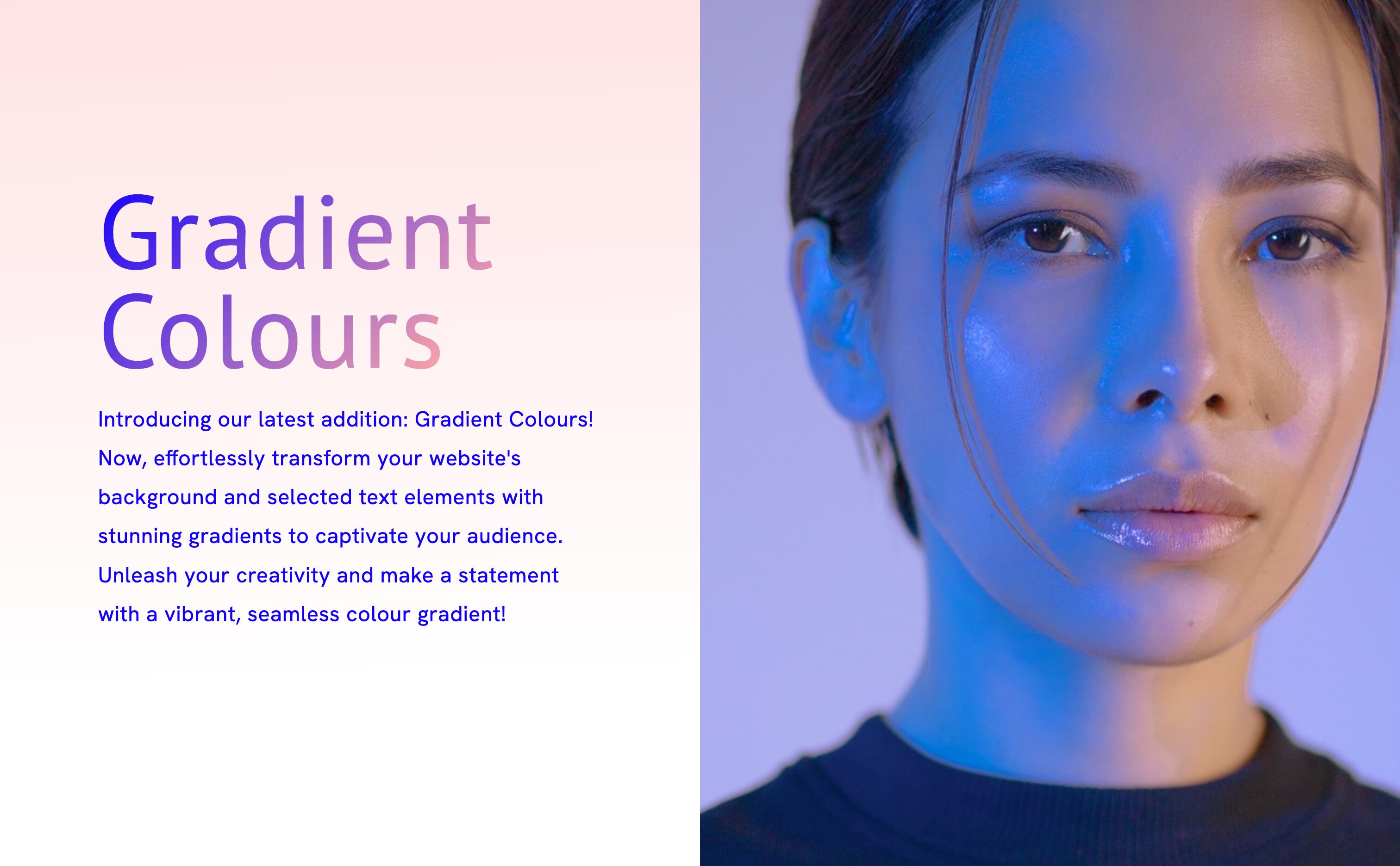 Gradient in Portfoliobox