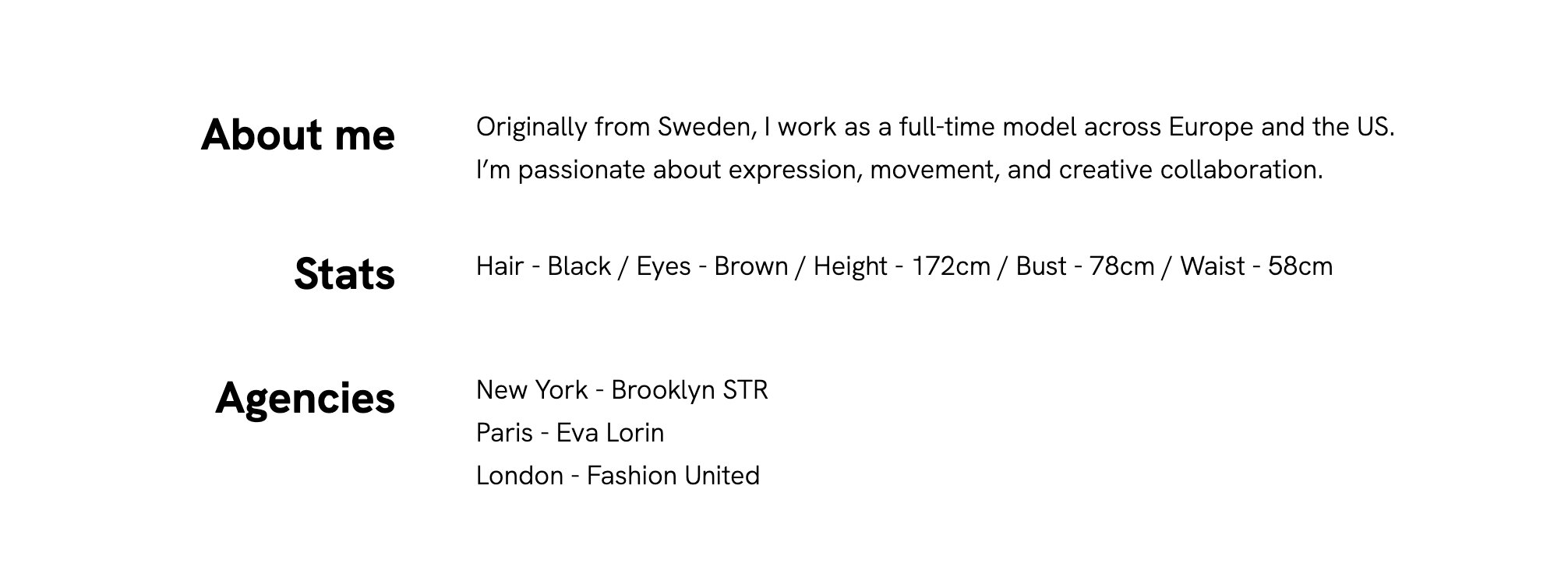 Add your model stats to your model portfolio with a details list