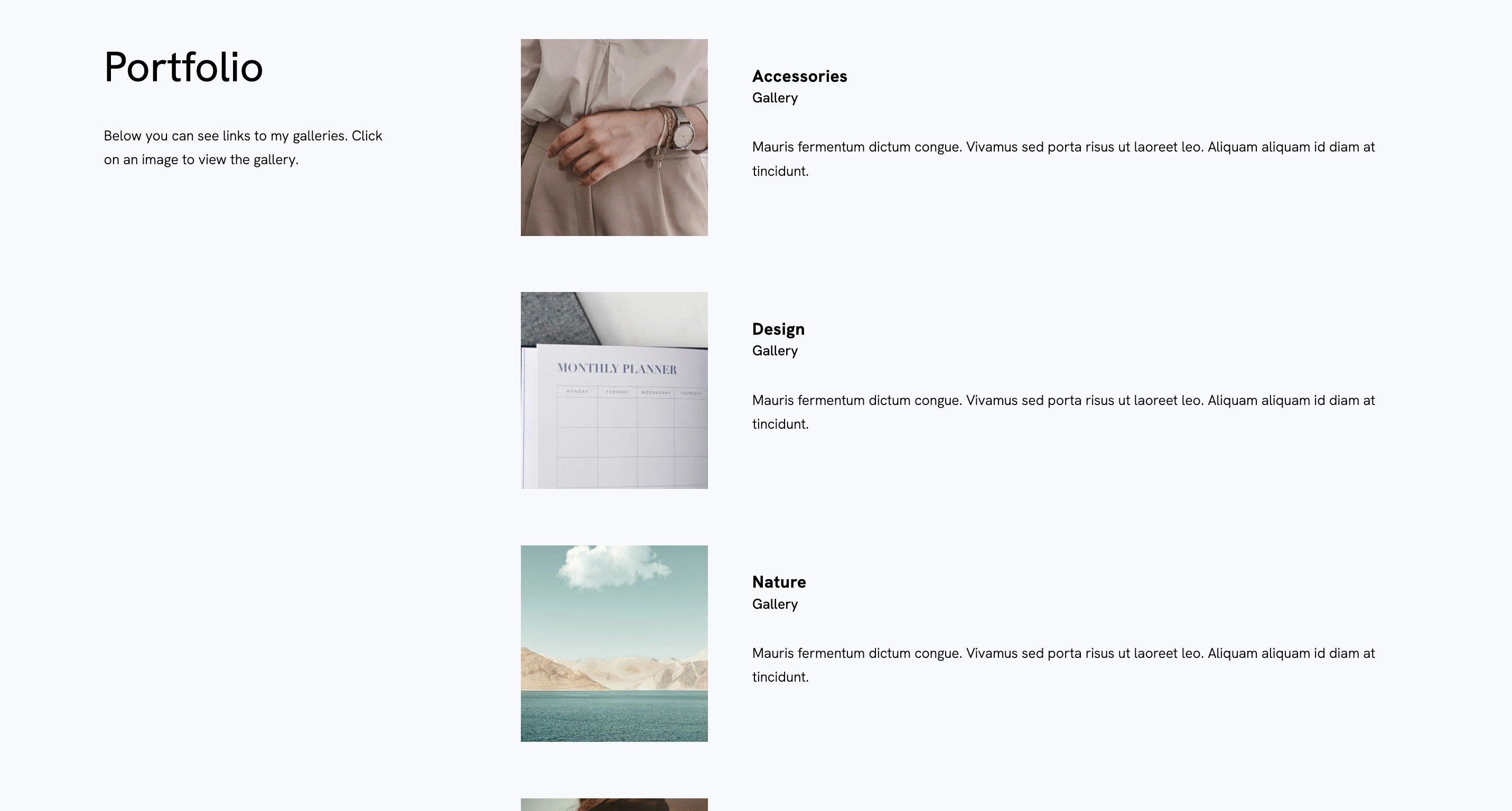 Half Screen Side-to-Side Template - Portfoliobox