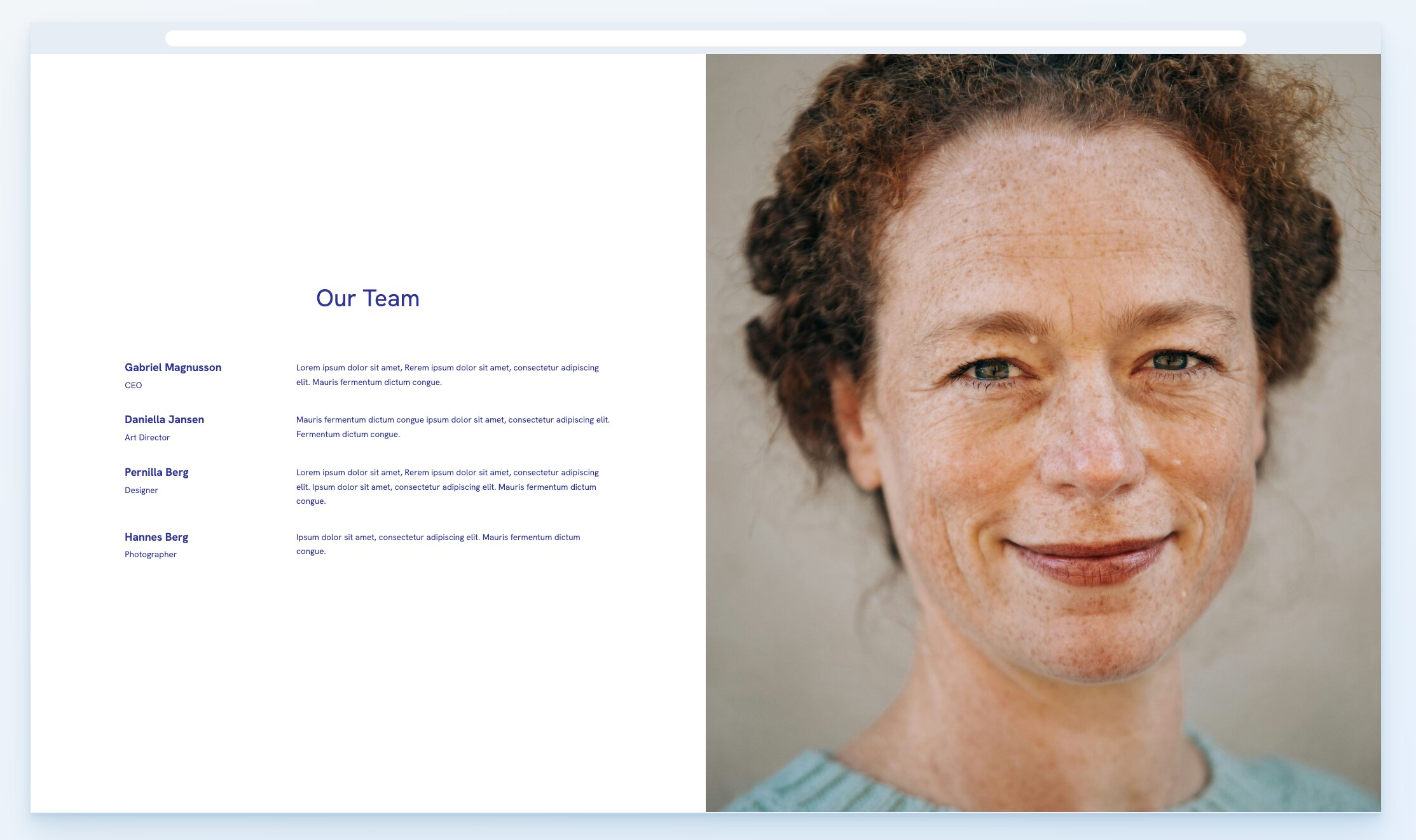 Portfoliobox New Team Page Templates 
