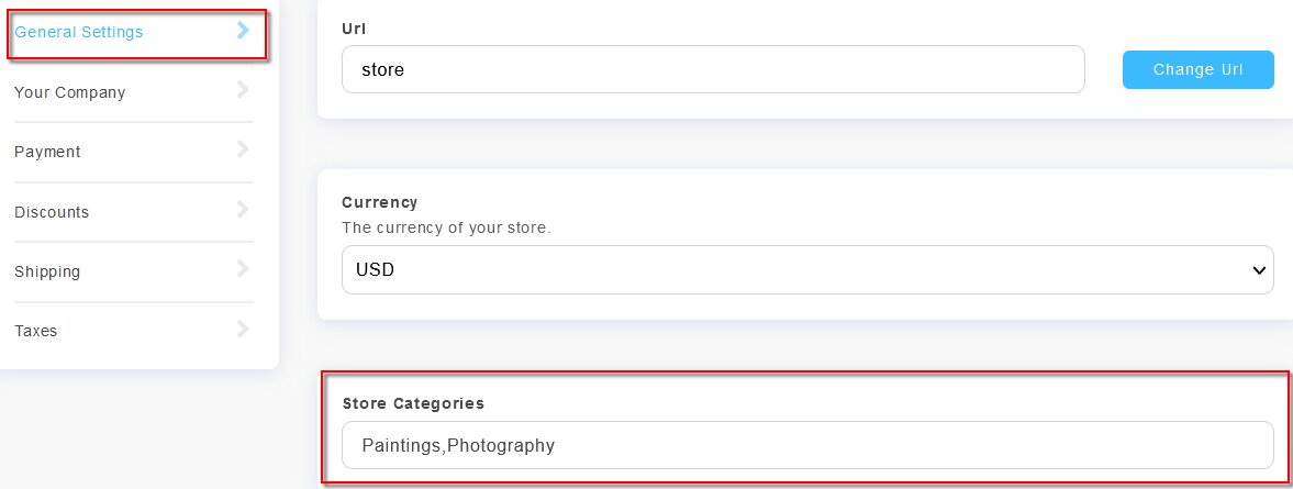 Store categories