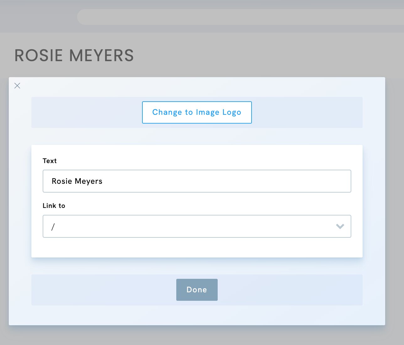 Edit the logo on your Portfoliobox portfolio