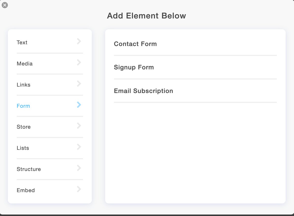 Form elements