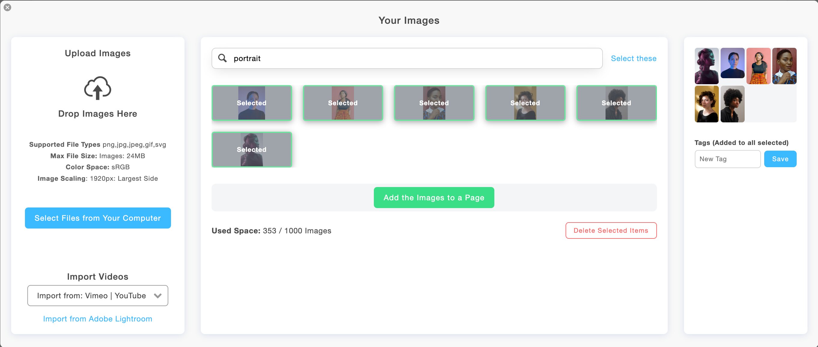 Search by tag images in the Image Library