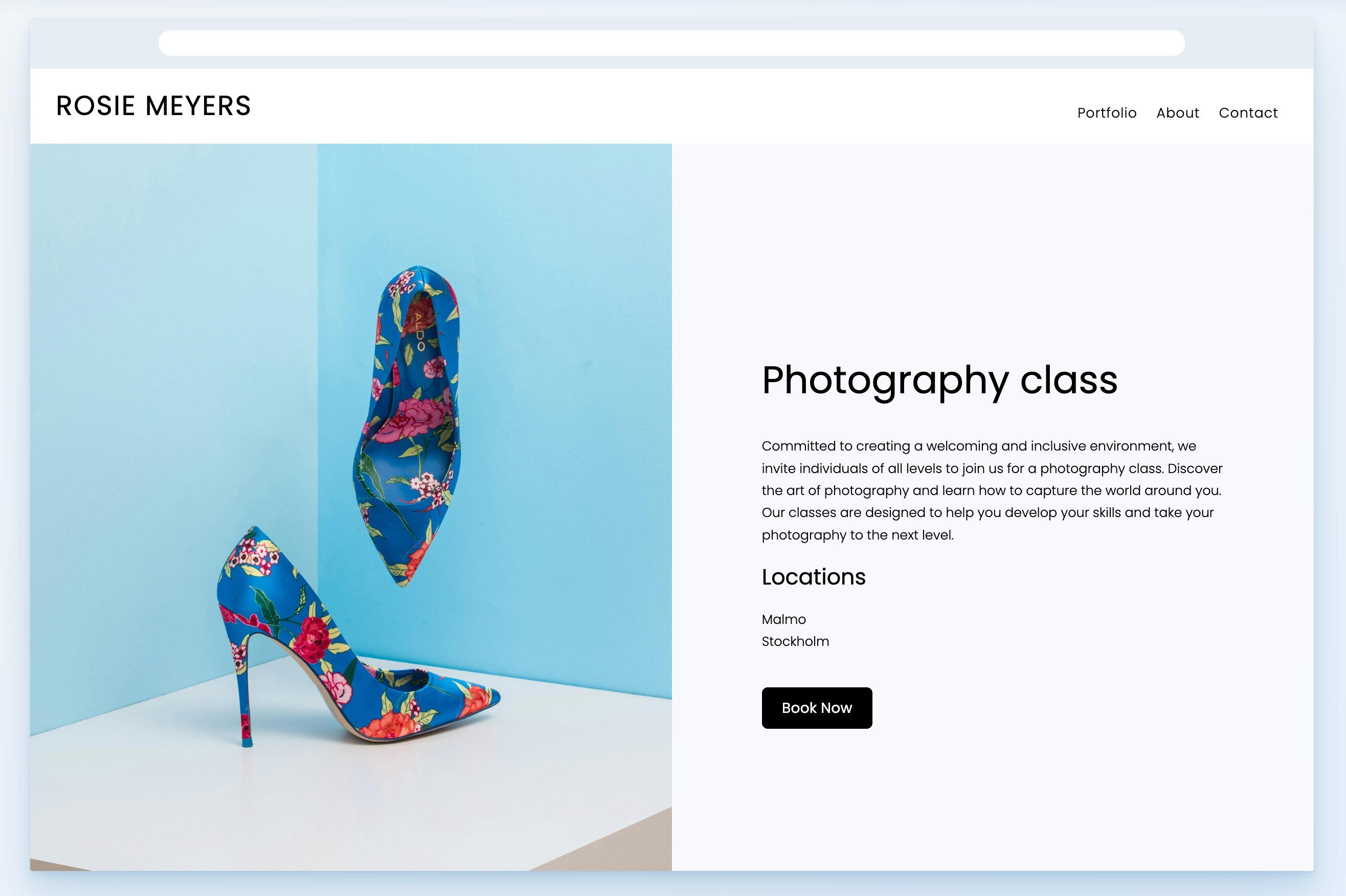 Create a Booking Page on your Portfoliobox Website