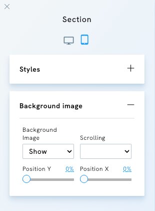 Mobile Background Image for Section - Portfoliobox