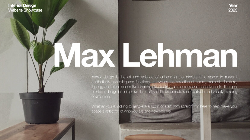 Portfoliobox Create an Interior Design Landing Page